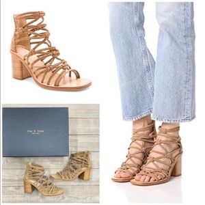 Rag & Bone Camille Sandal In Camel Suede